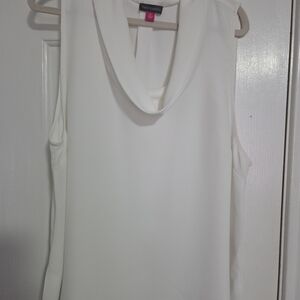 Vince Camuto White Sleeveless Blouse